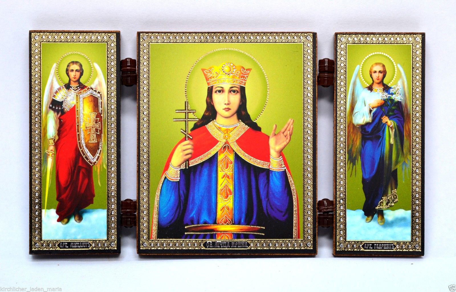 икона cвятая Ирина освящена 12,5x7,3x0,6 cm, 80087